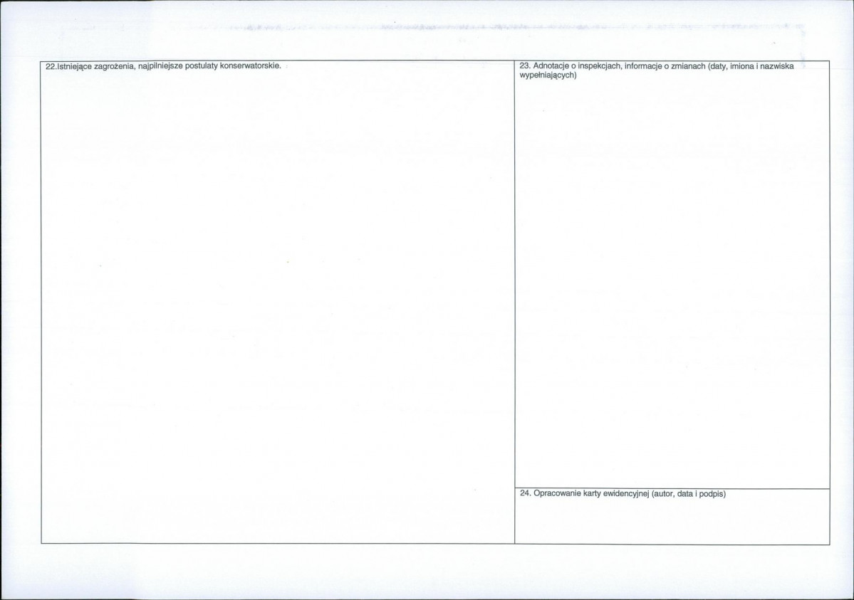 Karta obiektu niewpisanego do rejestru, skan nr 2