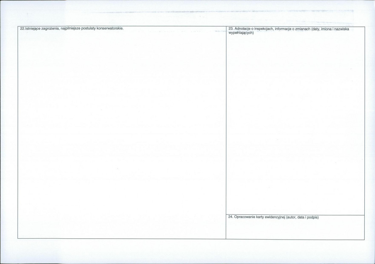 Karta obiektu niewpisanego do rejestru, skan nr 2