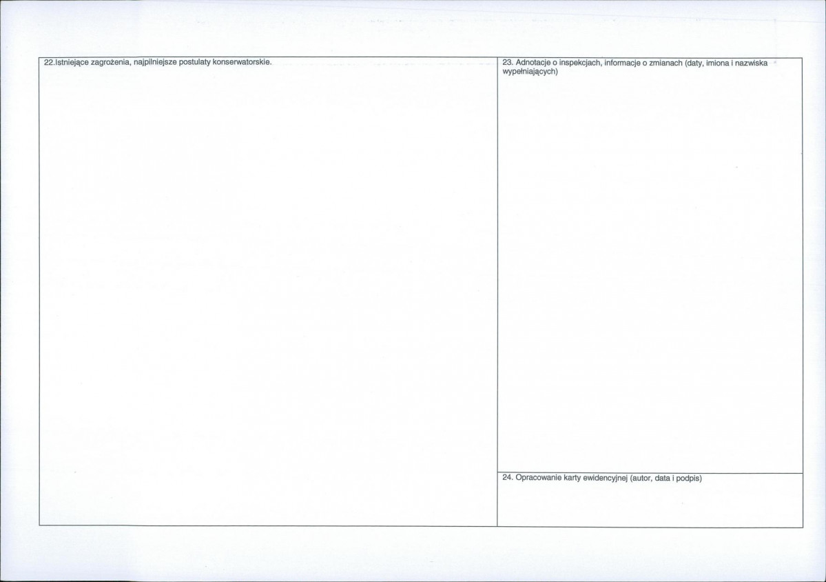 Karta obiektu niewpisanego do rejestru, skan nr 2