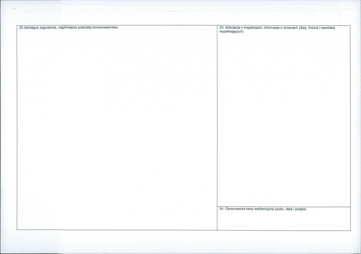 Karta obiektu niewpisanego do rejestru, skan nr 2