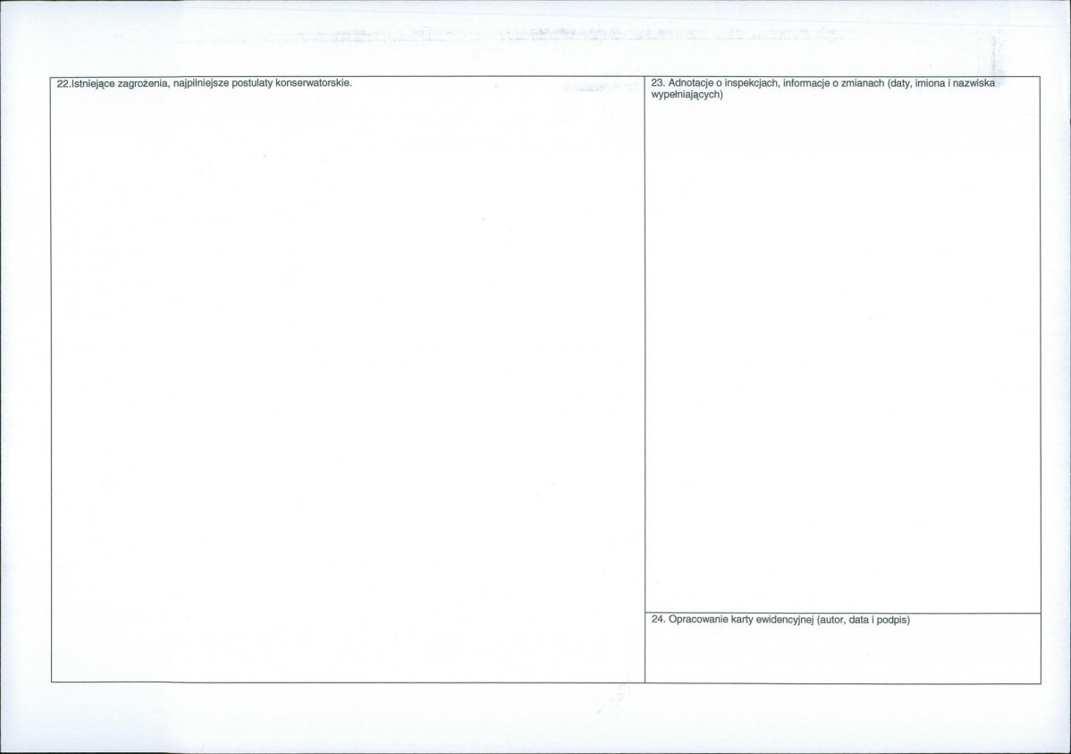 Karta obiektu niewpisanego do rejestru, skan nr 2