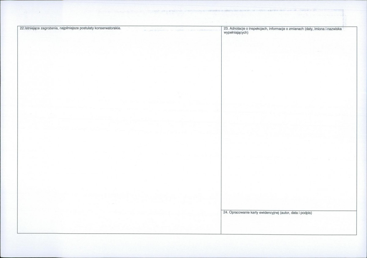 Karta obiektu niewpisanego do rejestru, skan nr 2