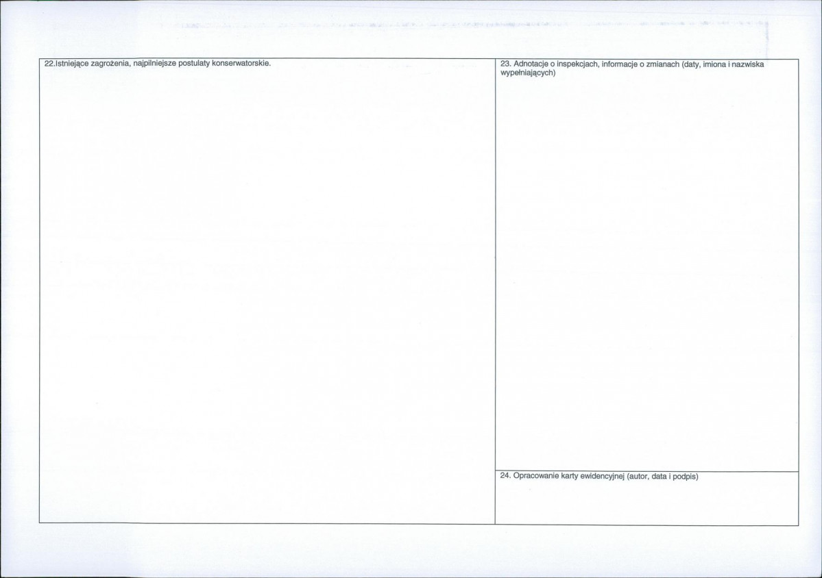 Karta obiektu niewpisanego do rejestru, skan nr 2