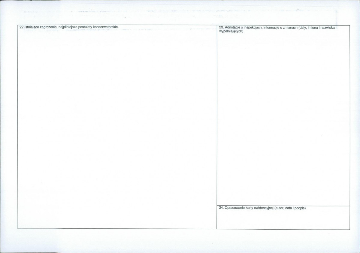 Karta obiektu niewpisanego do rejestru, skan nr 2