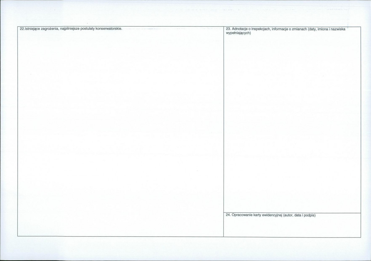 Karta obiektu niewpisanego do rejestru, skan nr 2