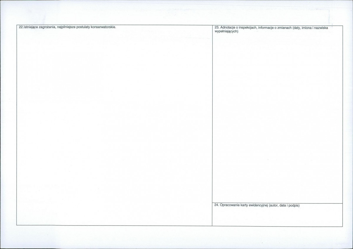 Karta obiektu niewpisanego do rejestru, skan nr 2