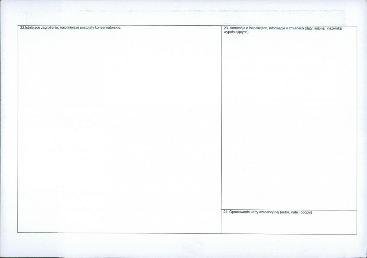 Karta obiektu niewpisanego do rejestru, skan nr 2