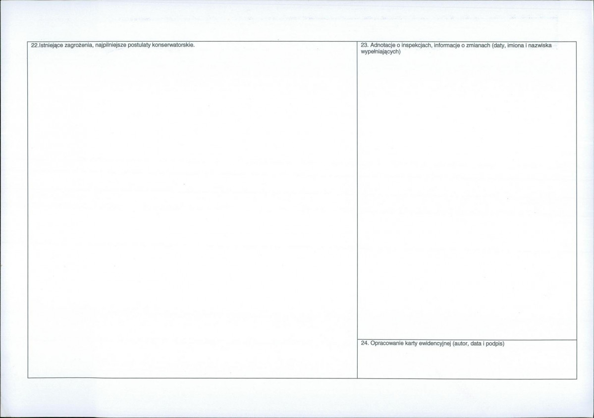 Karta obiektu niewpisanego do rejestru, skan nr 2