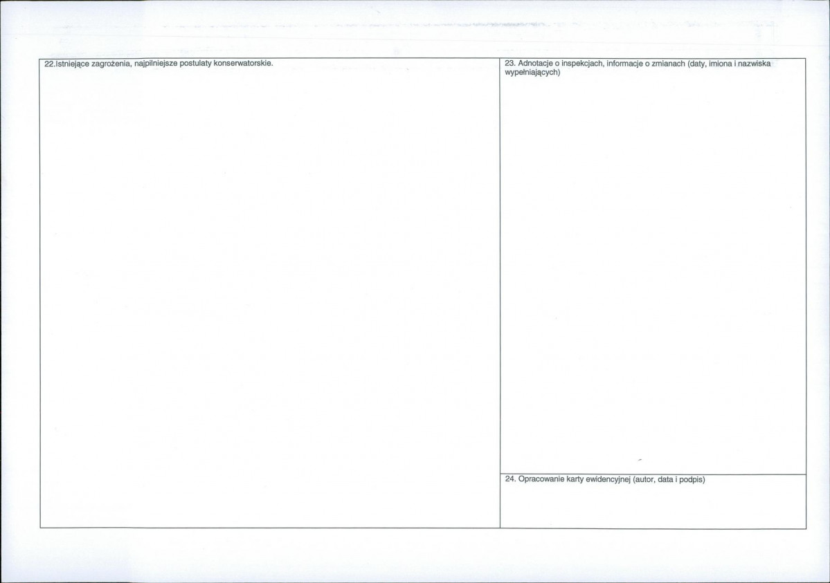 Karta obiektu niewpisanego do rejestru, skan nr 2