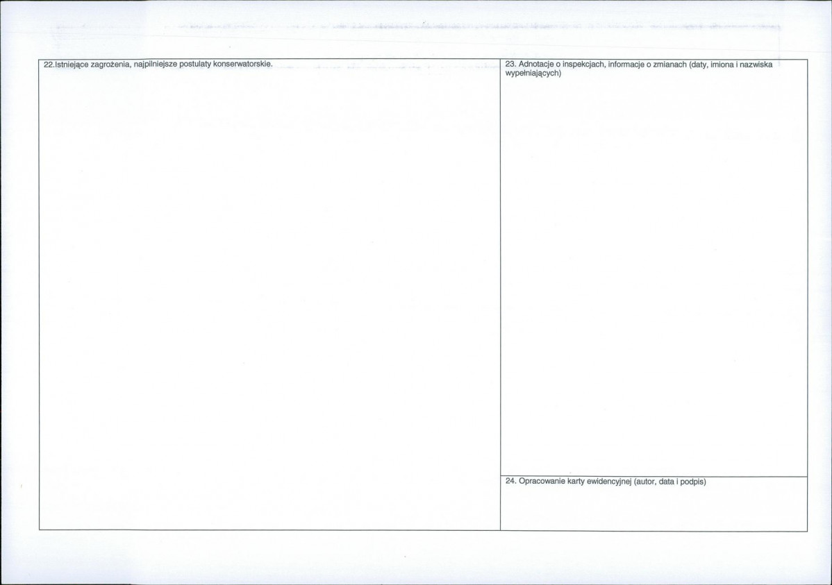 Karta obiektu niewpisanego do rejestru, skan nr 2