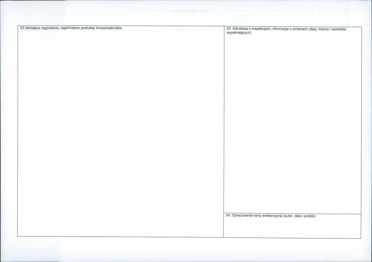 Karta obiektu niewpisanego do rejestru, skan nr 2