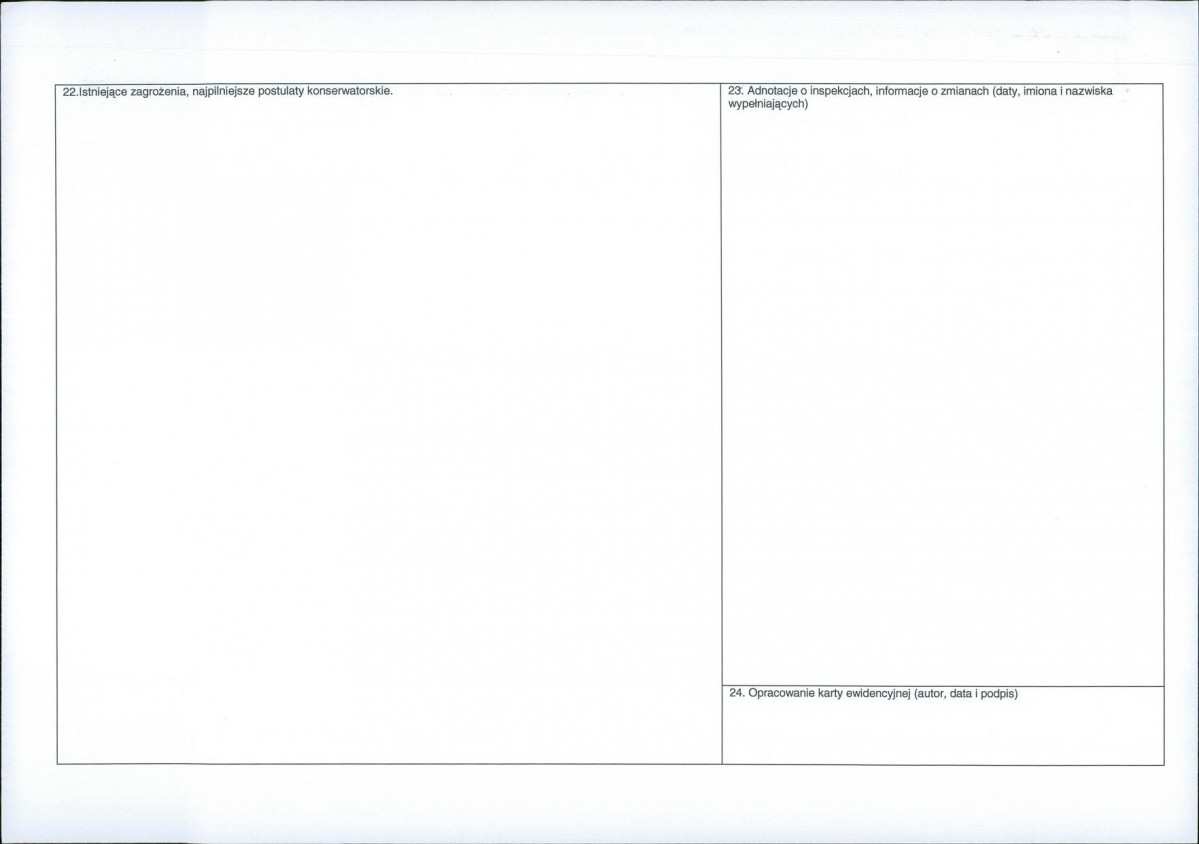 Karta obiektu niewpisanego do rejestru, skan nr 2