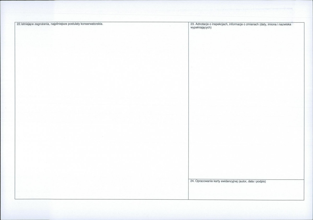 Karta obiektu niewpisanego do rejestru, skan nr 2