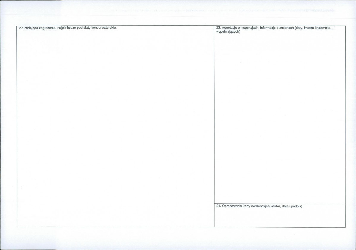 Karta obiektu niewpisanego do rejestru, skan nr 2