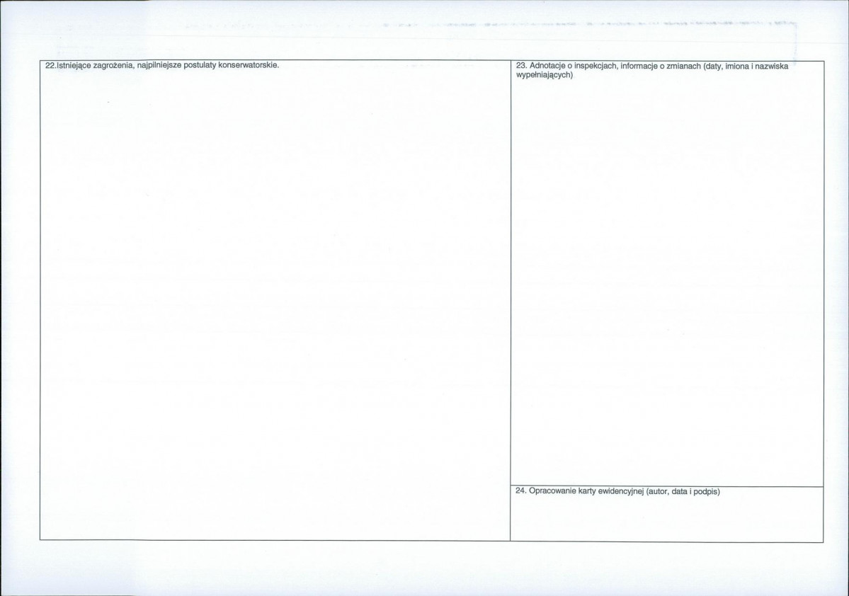 Karta obiektu niewpisanego do rejestru, skan nr 2