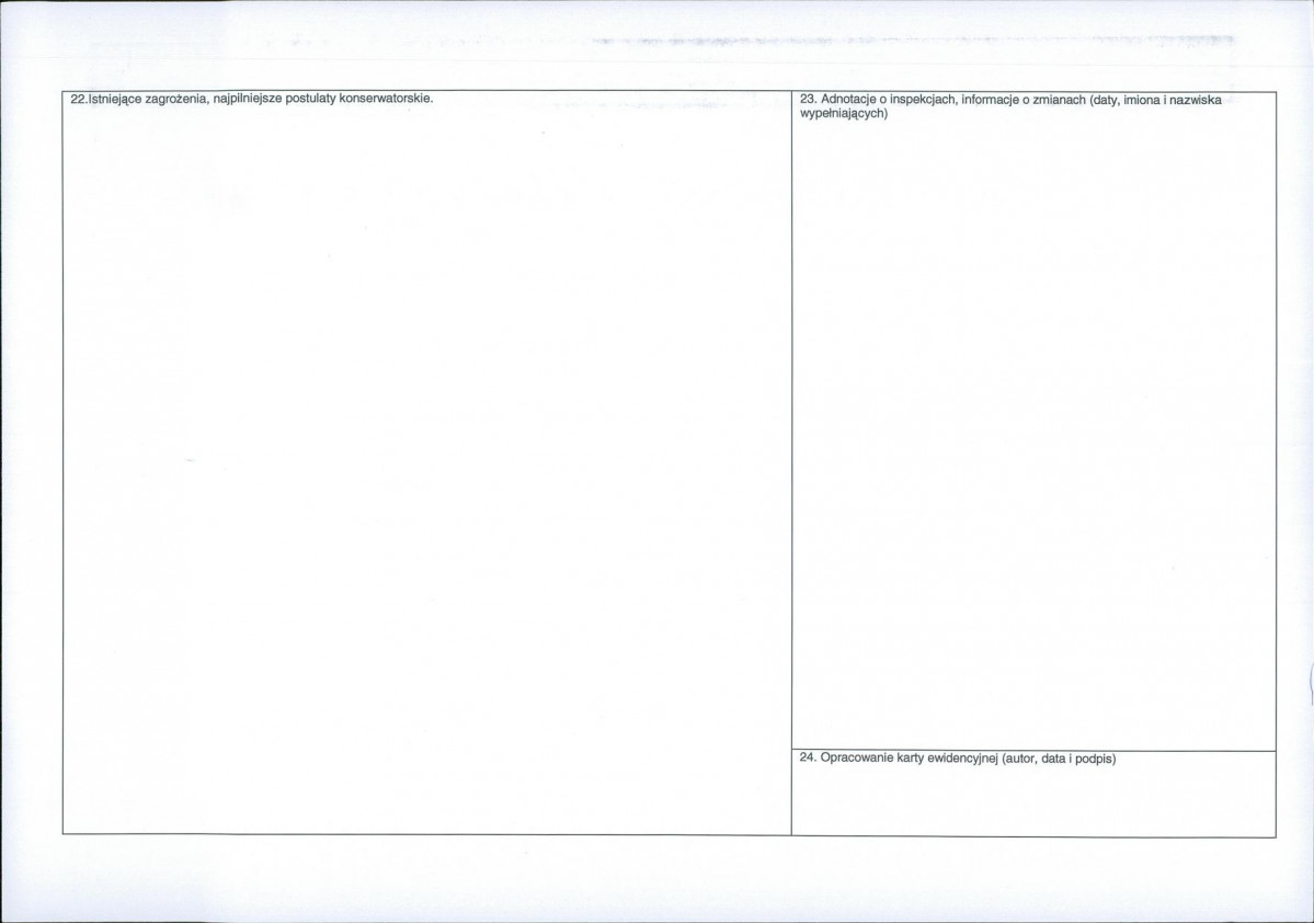 Karta obiektu niewpisanego do rejestru, skan nr 2