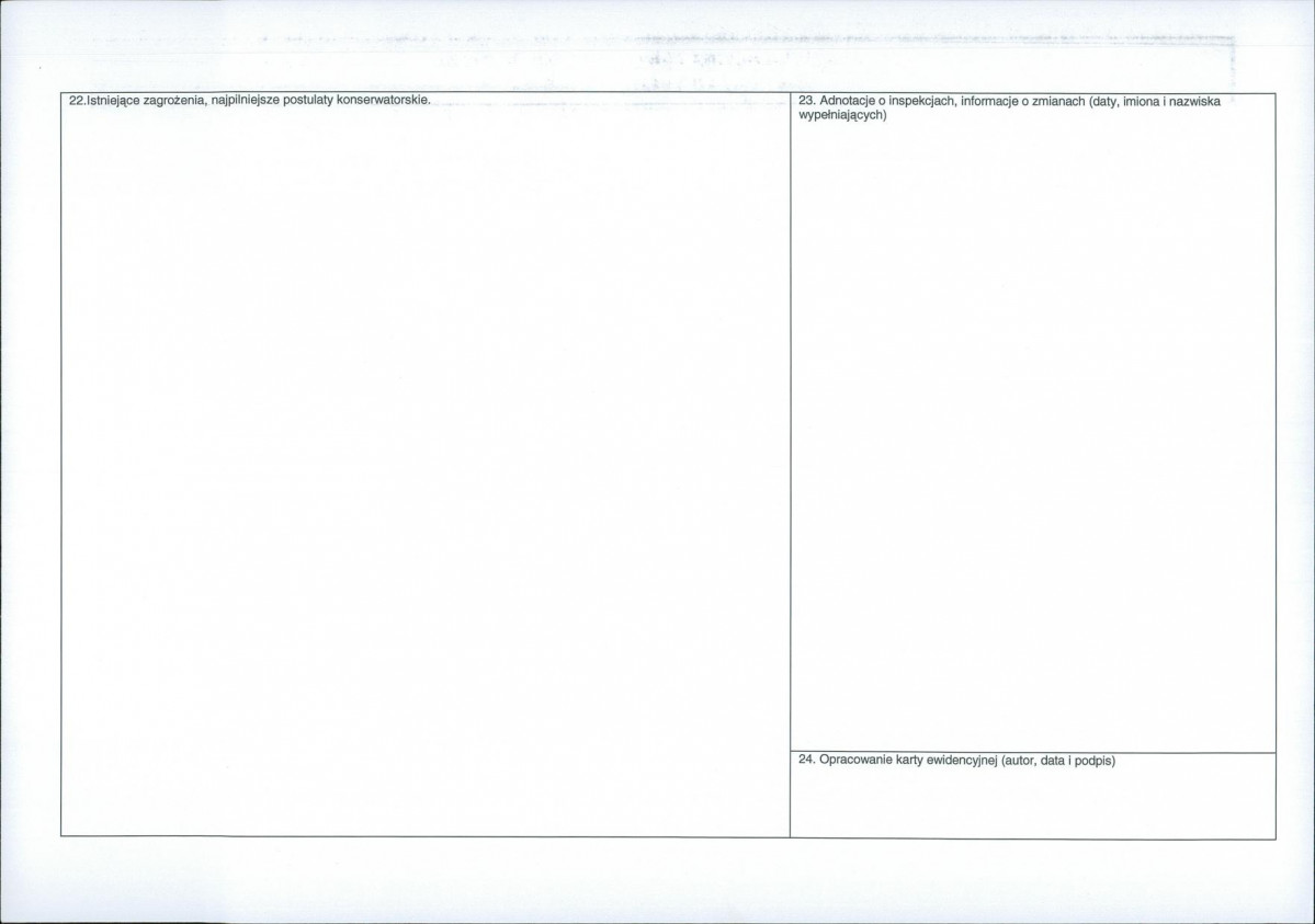Karta obiektu niewpisanego do rejestru, skan nr 2