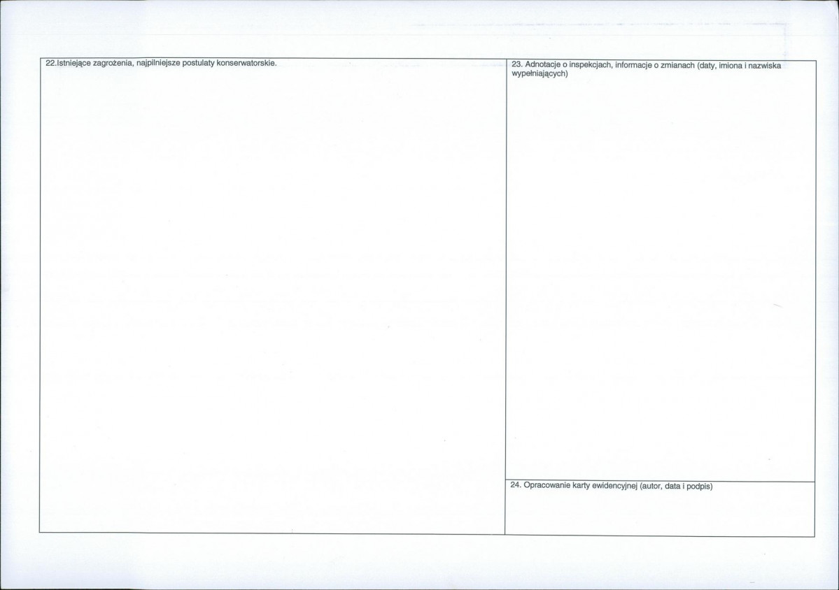 Karta obiektu niewpisanego do rejestru, skan nr 2