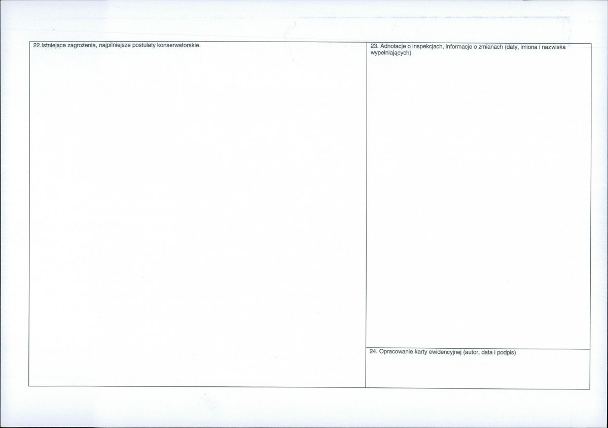 Karta obiektu niewpisanego do rejestru, skan nr 2