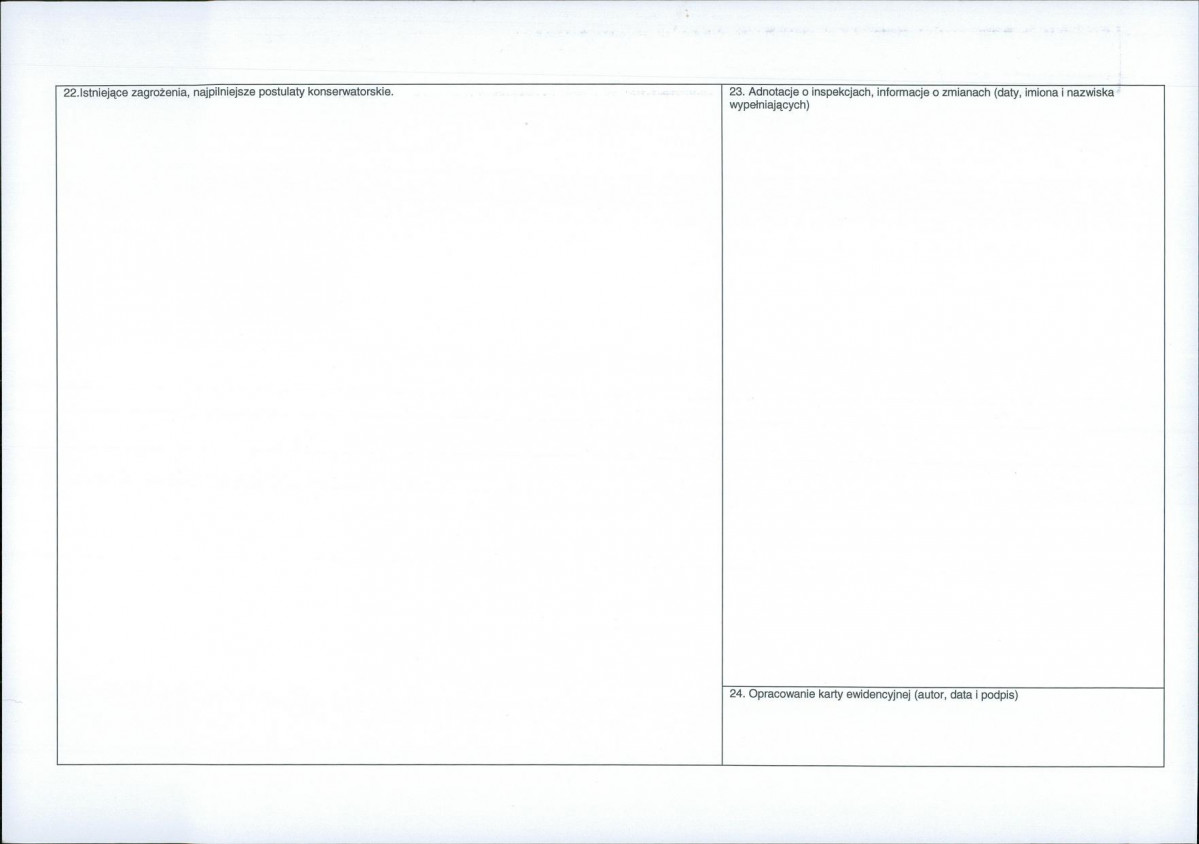 Karta obiektu niewpisanego do rejestru, skan nr 2