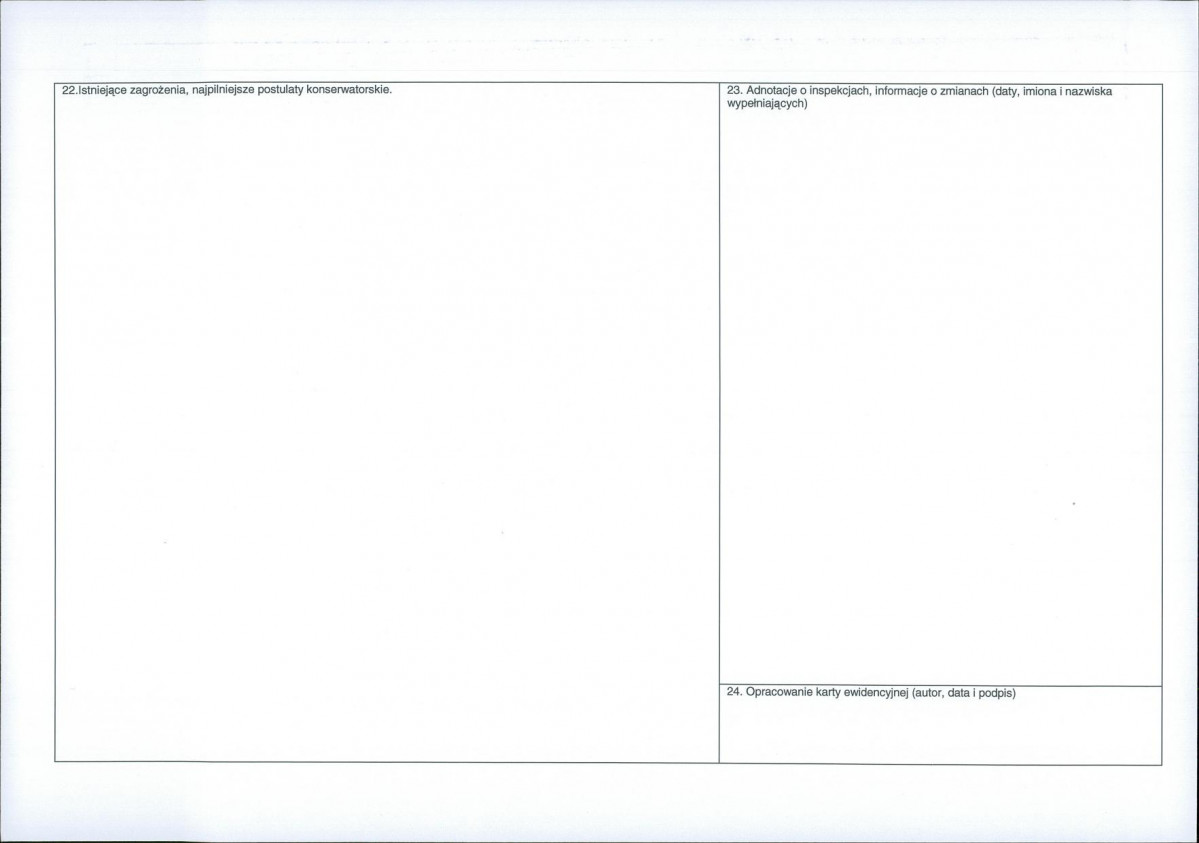 Karta obiektu niewpisanego do rejestru, skan nr 2