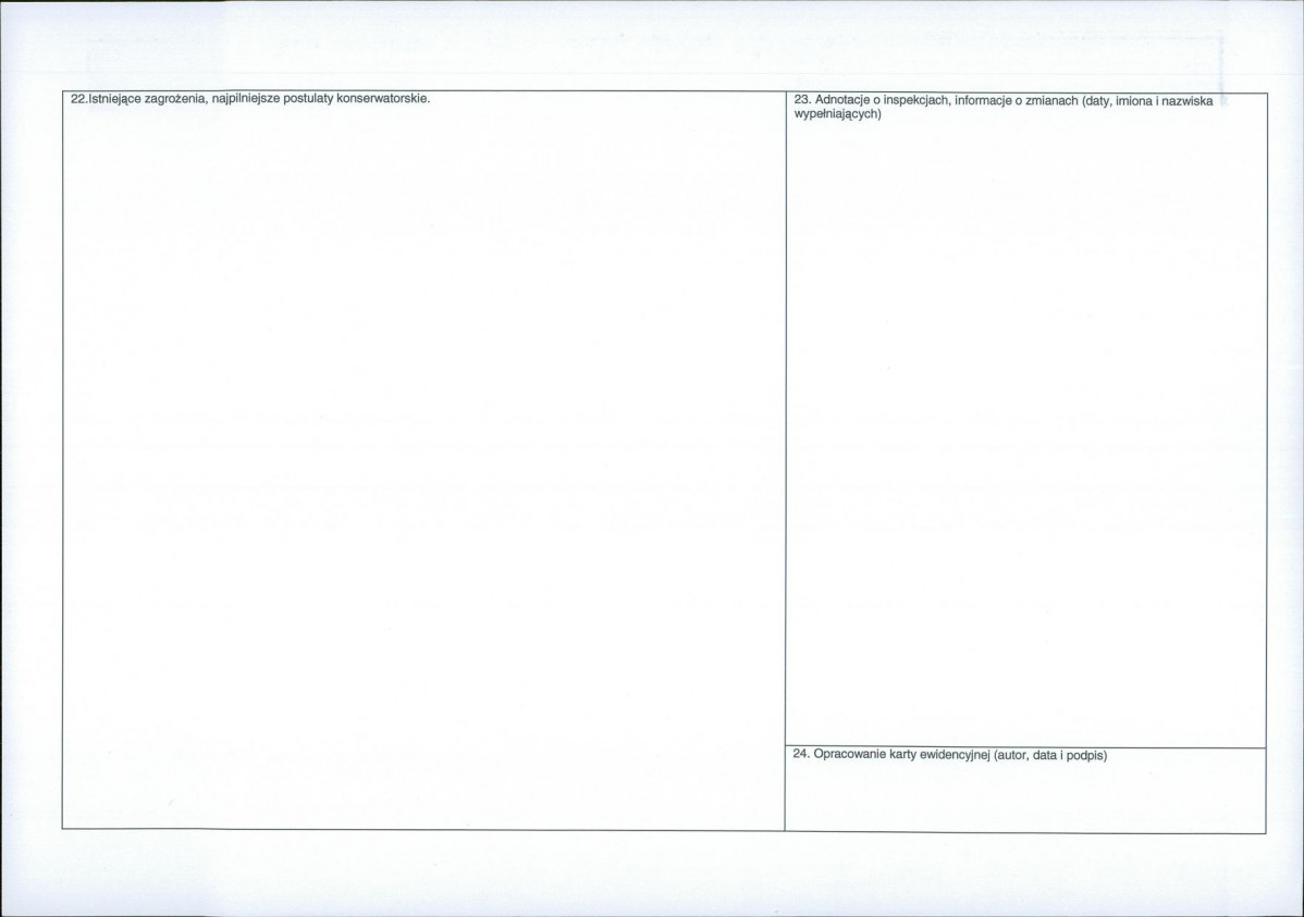 Karta obiektu niewpisanego do rejestru, skan nr 2