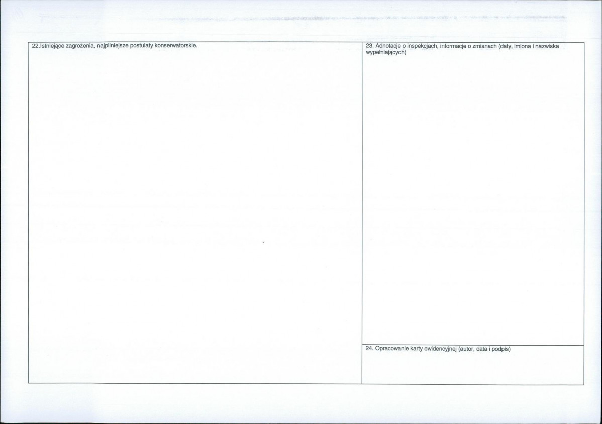 Karta obiektu niewpisanego do rejestru, skan nr 2