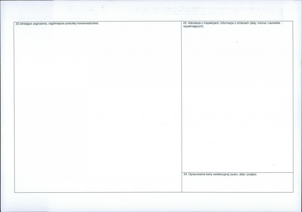 Karta obiektu niewpisanego do rejestru, skan nr 2