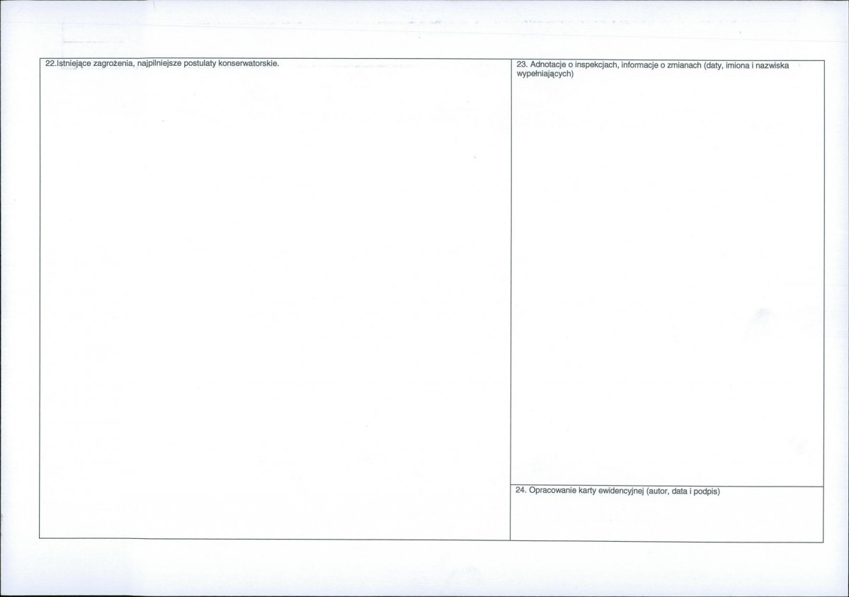 Karta obiektu niewpisanego do rejestru, skan nr 2