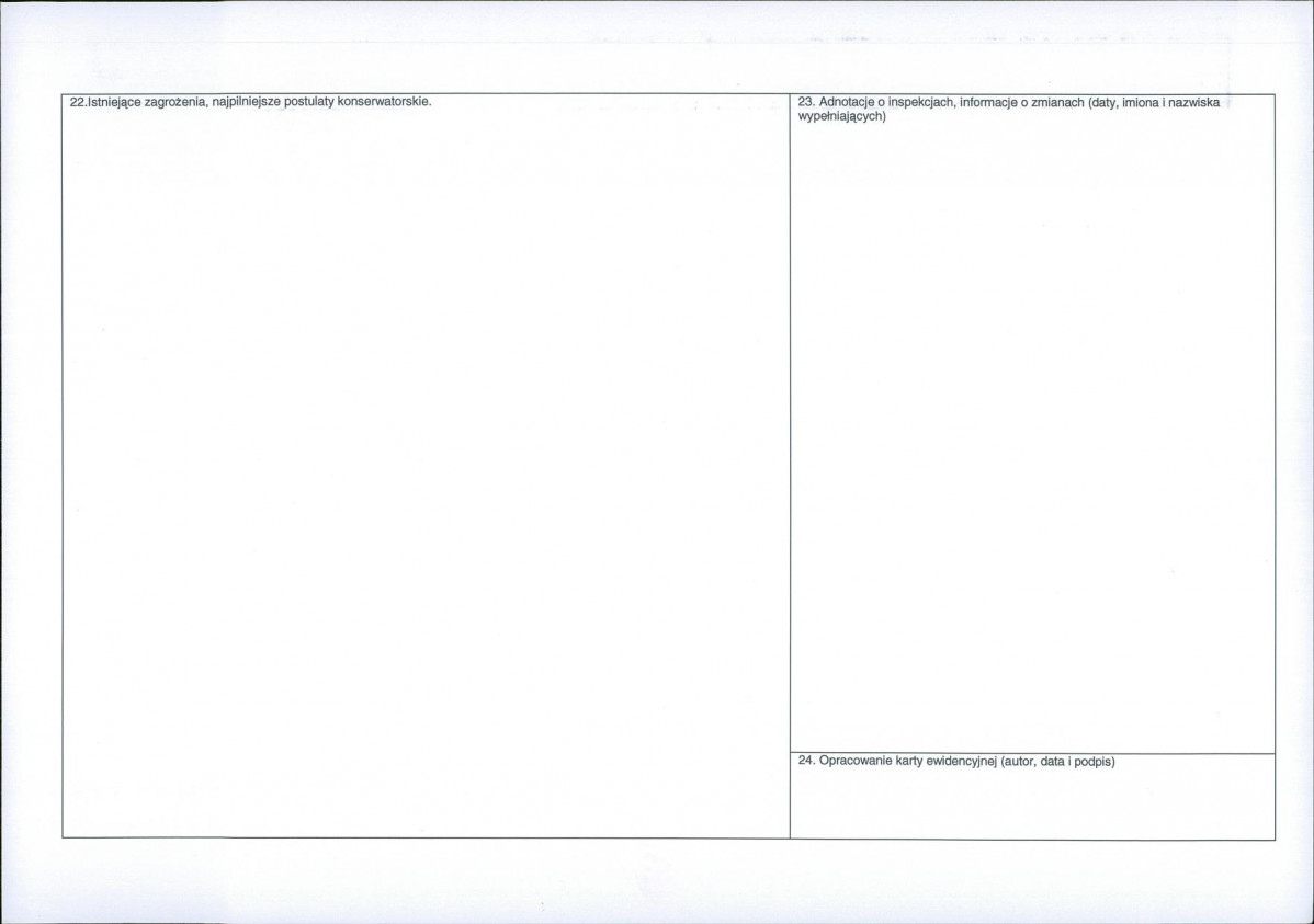 Karta obiektu niewpisanego do rejestru, skan nr 2
