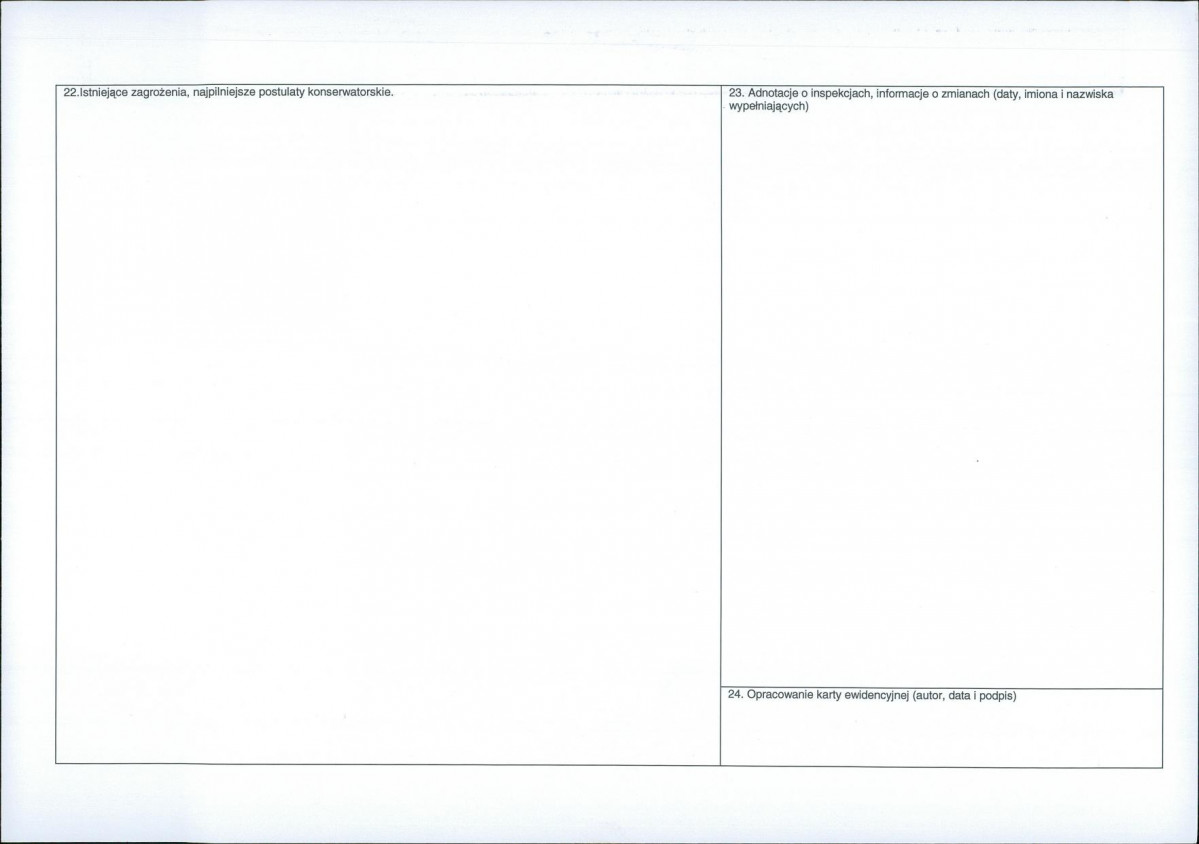 Karta obiektu niewpisanego do rejestru, skan nr 2