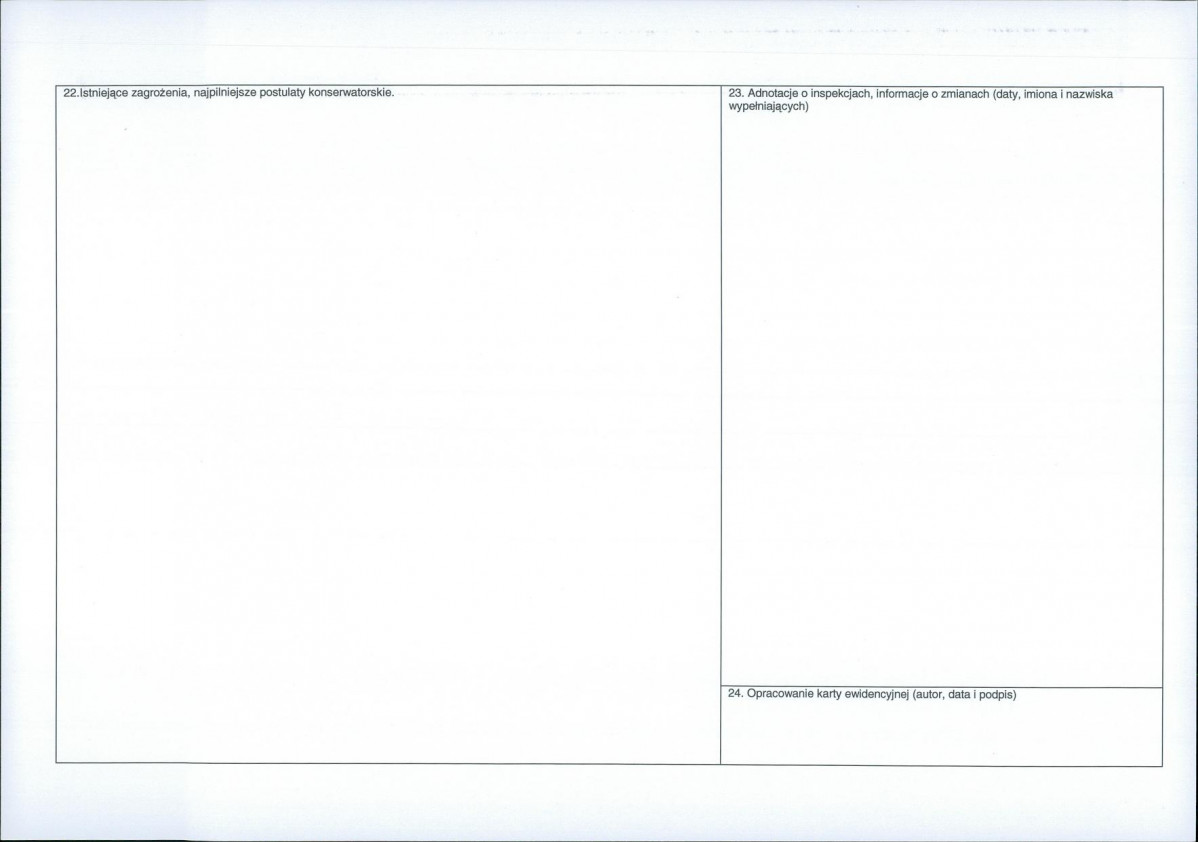 Karta obiektu niewpisanego do rejestru, skan nr 2