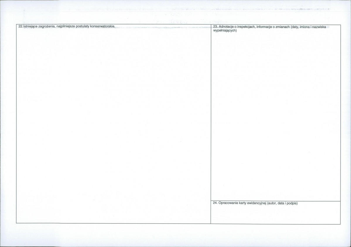 Karta obiektu niewpisanego do rejestru, skan nr 2