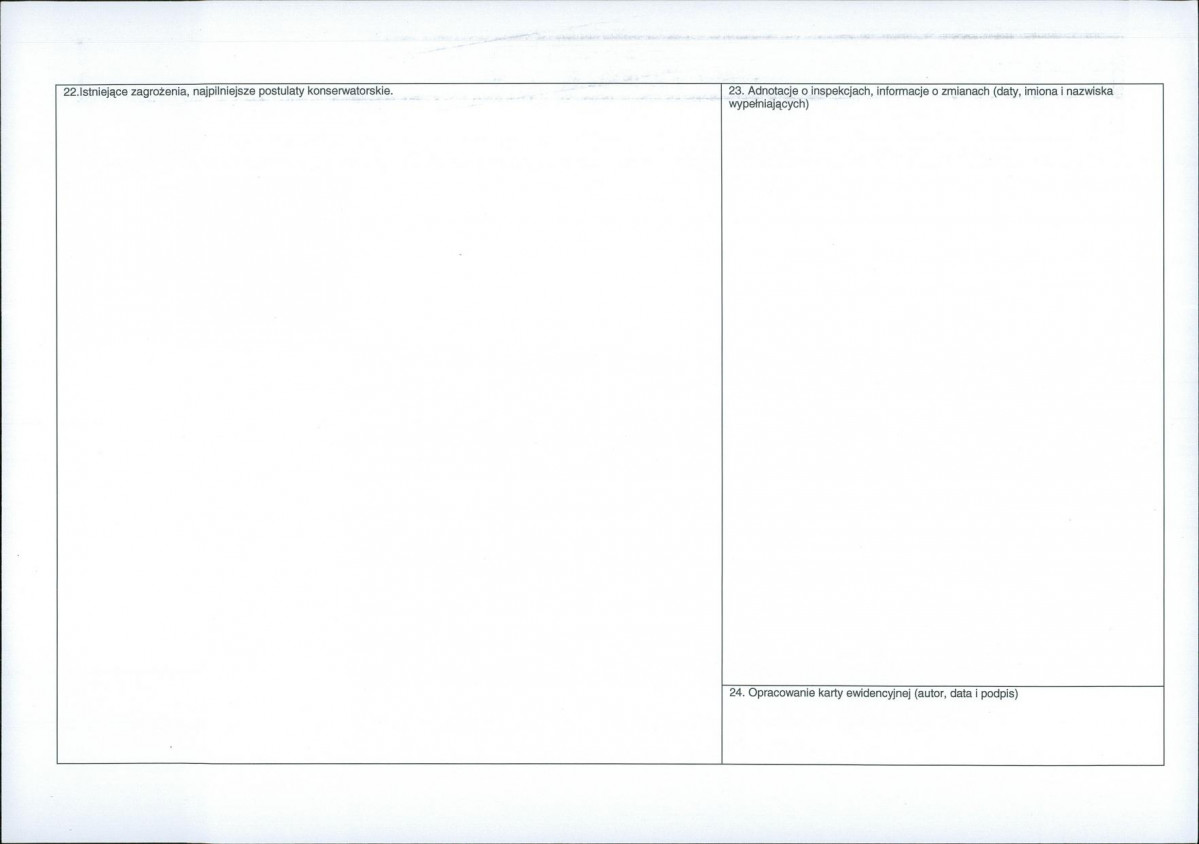 Karta obiektu niewpisanego do rejestru, skan nr 2