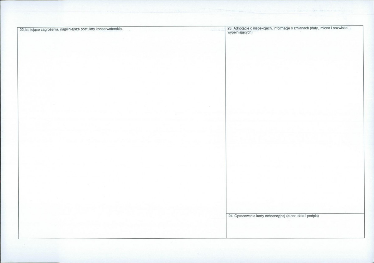 Karta obiektu niewpisanego do rejestru, skan nr 2