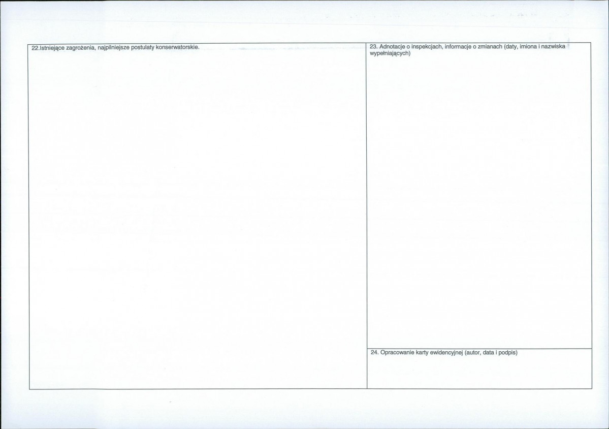 Karta obiektu niewpisanego do rejestru, skan nr 2