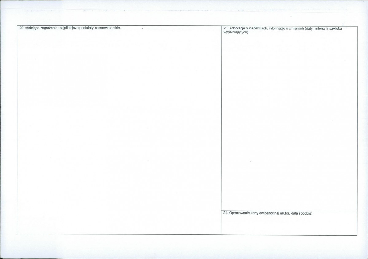 Karta obiektu niewpisanego do rejestru, skan nr 2