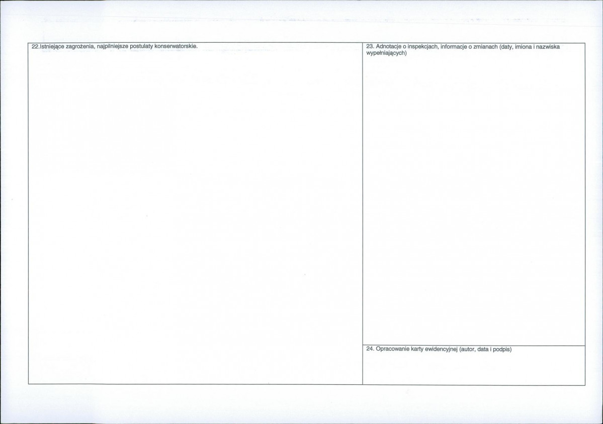 Karta obiektu niewpisanego do rejestru, skan nr 2