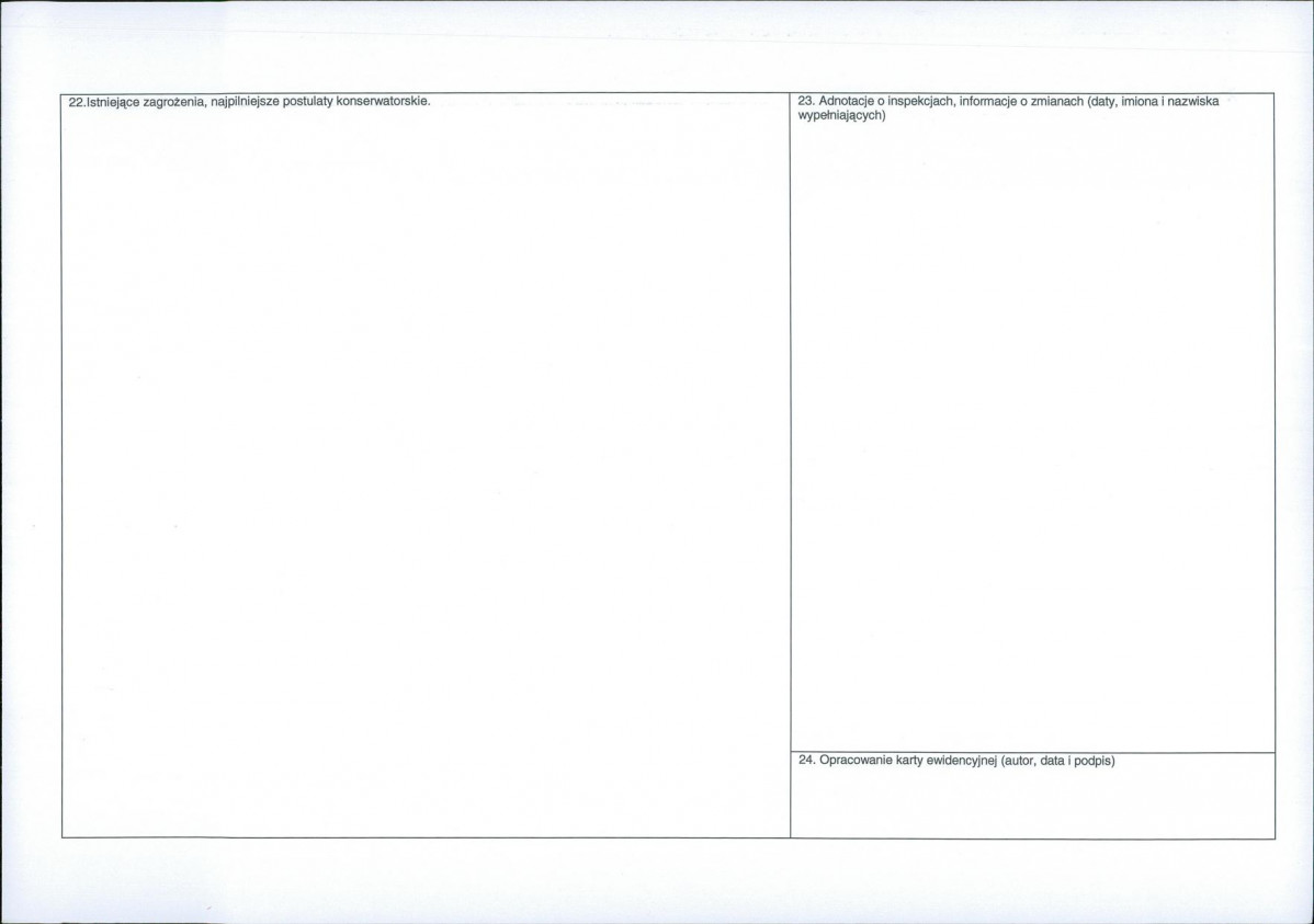 Karta obiektu niewpisanego do rejestru, skan nr 2