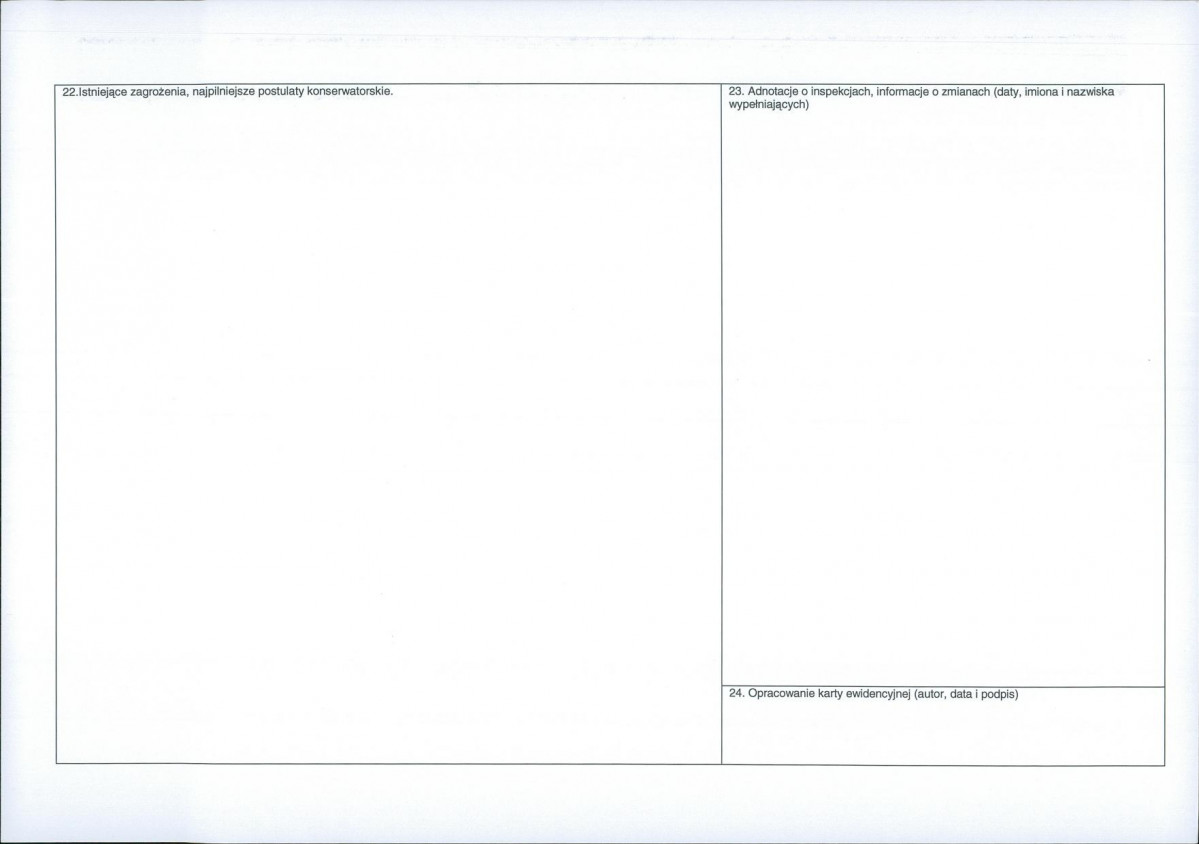 Karta obiektu niewpisanego do rejestru, skan nr 2