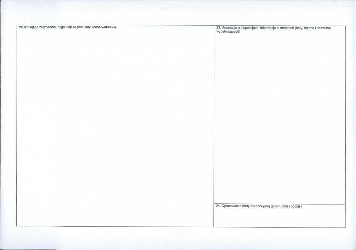 Karta obiektu niewpisanego do rejestru, skan nr 2