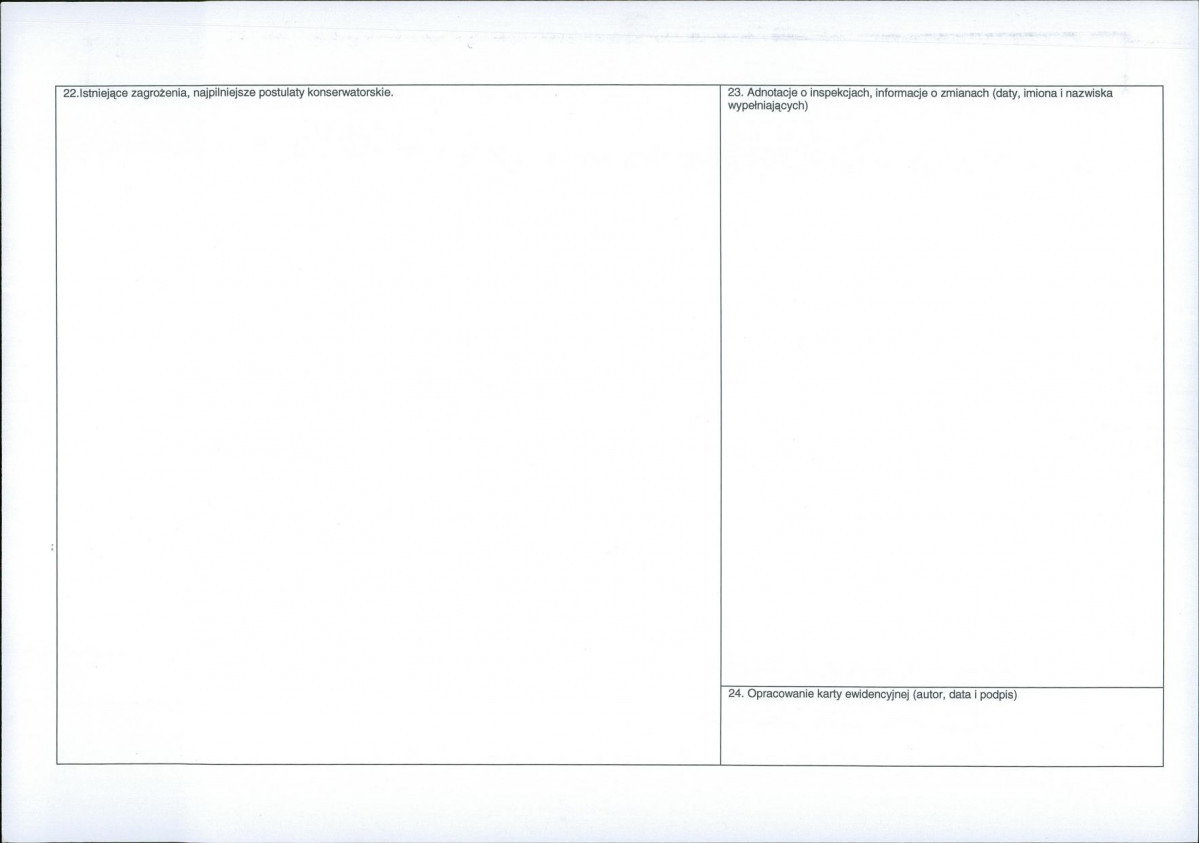 Karta obiektu niewpisanego do rejestru, skan nr 2