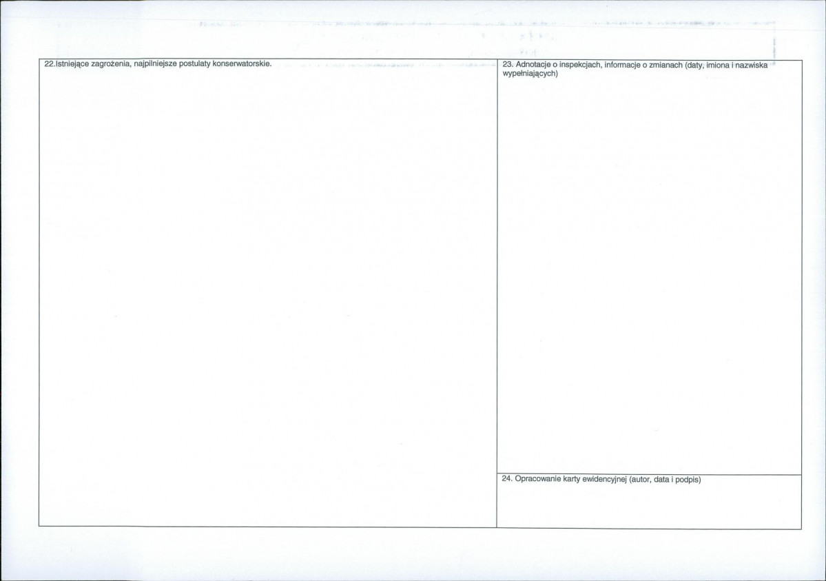 Karta obiektu niewpisanego do rejestru, skan nr 2