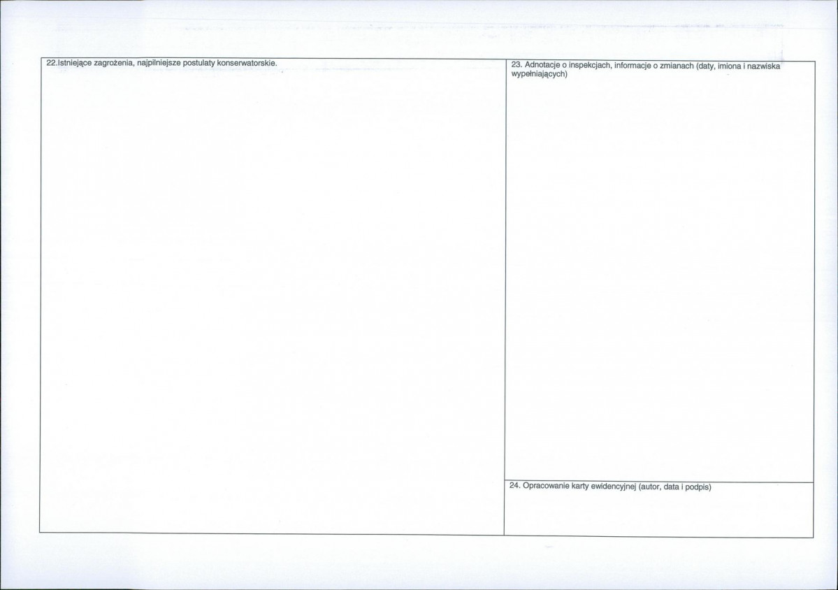 Karta obiektu niewpisanego do rejestru, skan nr 2