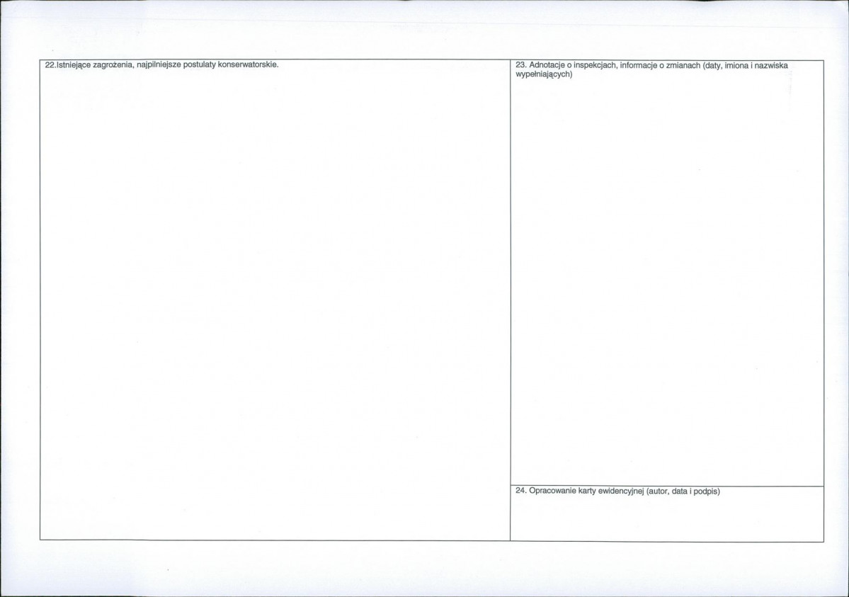 Karta obiektu niewpisanego do rejestru, skan nr 2