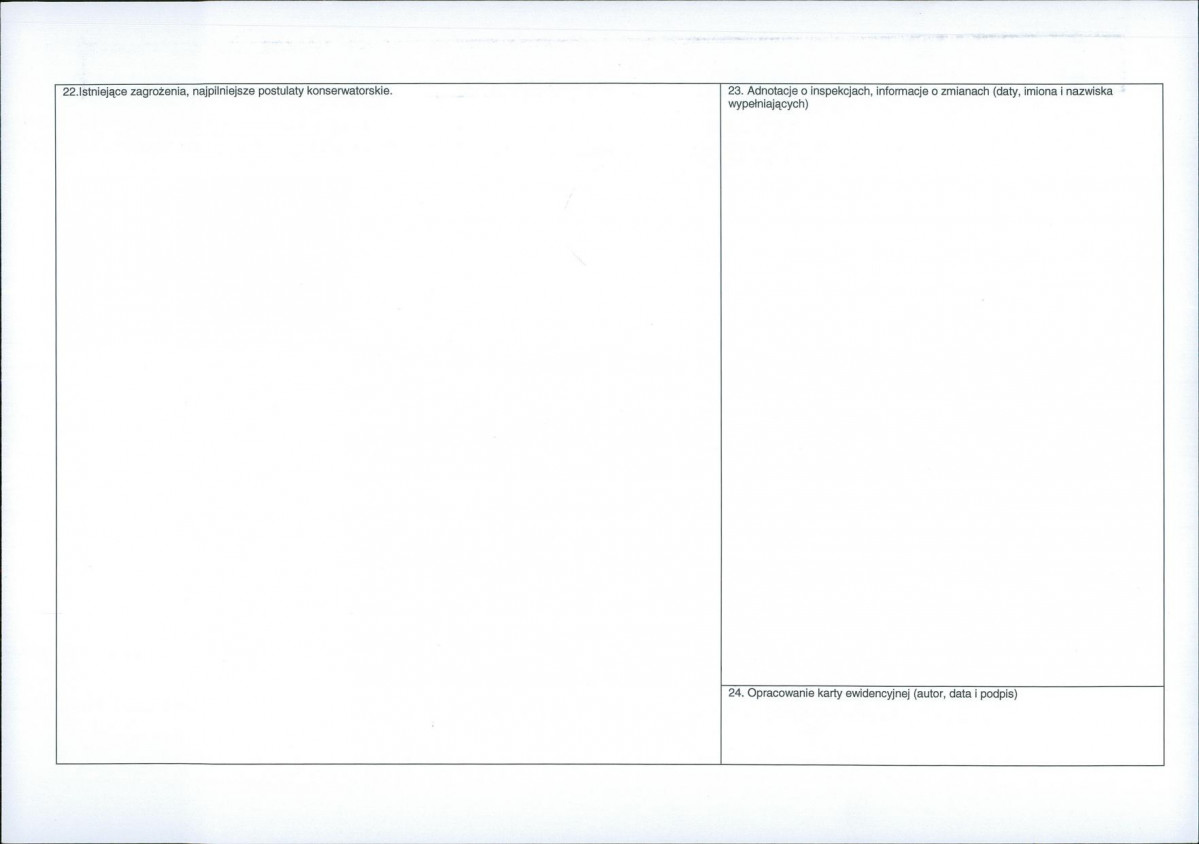 Karta obiektu niewpisanego do rejestru, skan nr 2