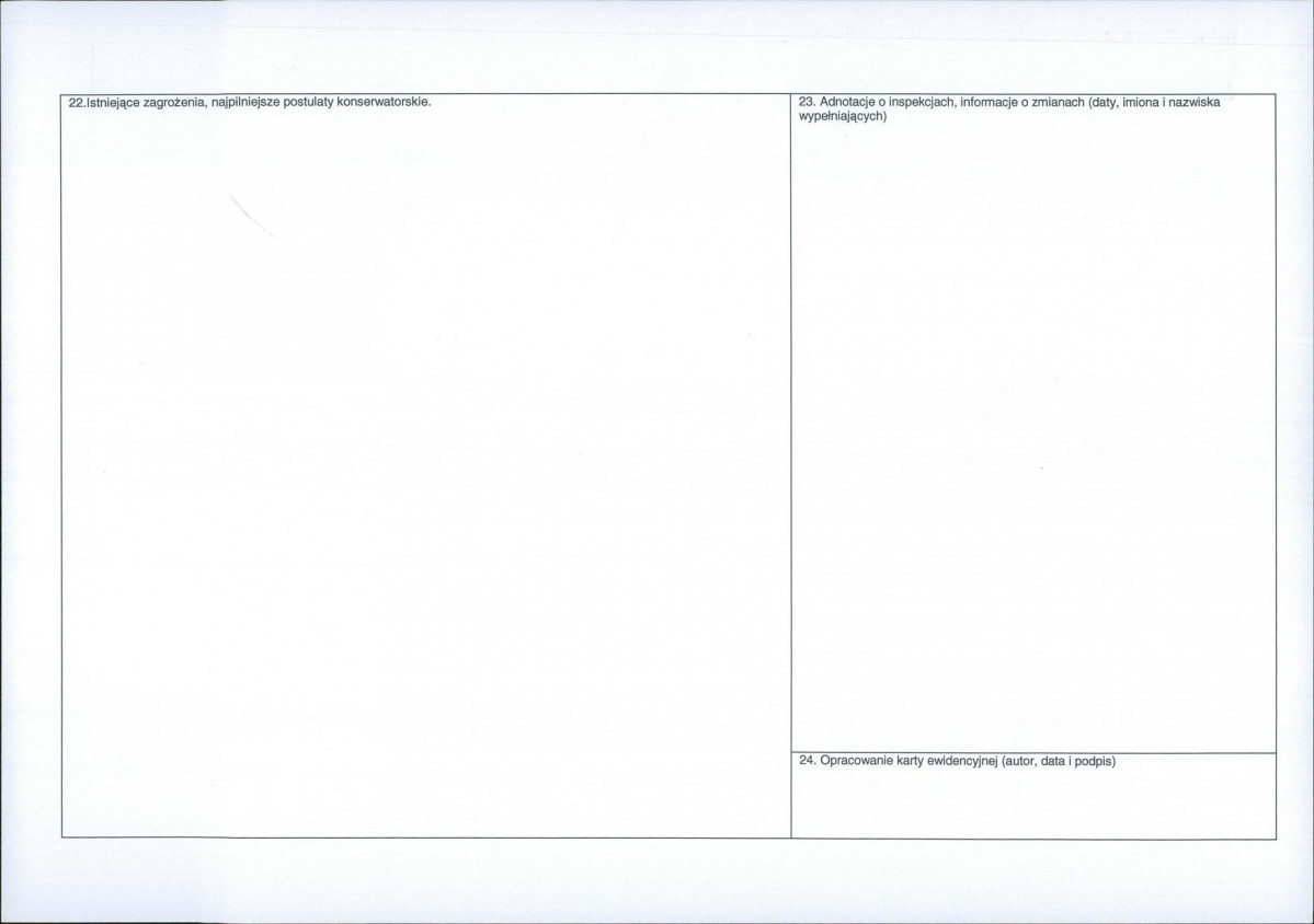 Karta obiektu niewpisanego do rejestru, skan nr 2