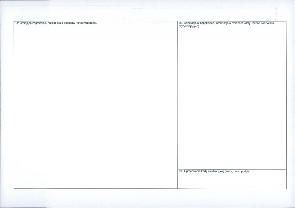 Karta obiektu niewpisanego do rejestru, skan nr 2