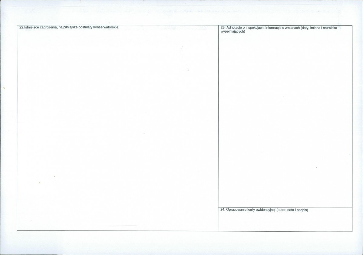 Karta obiektu niewpisanego do rejestru, skan nr 2