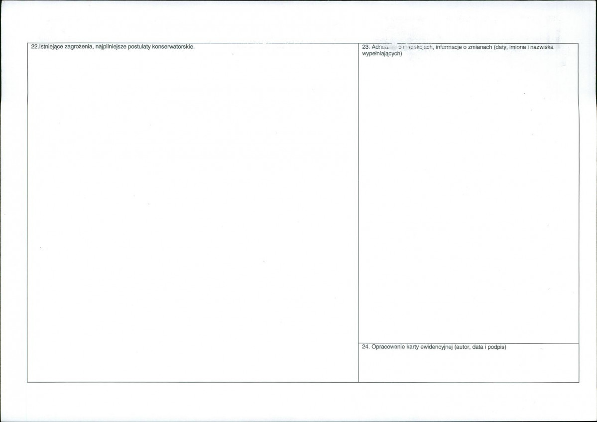 Karta obiektu niewpisanego do rejestru, skan nr 2